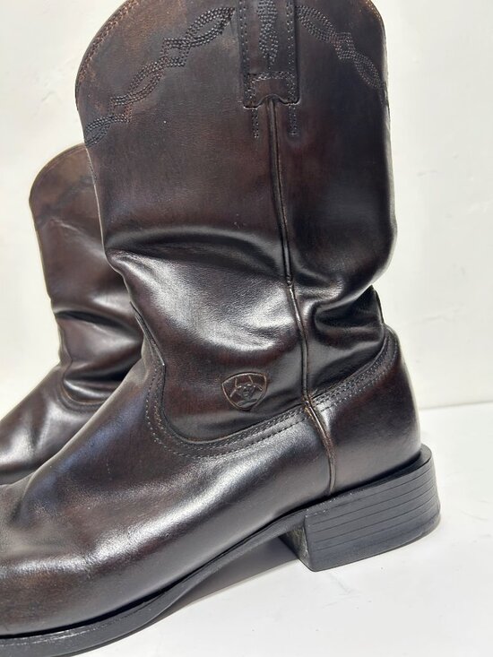 Ariat Mens Sz 13 D Brown Leather Western Boots Durable Pull-On Style main image 11